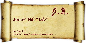 Josef Máté névjegykártya